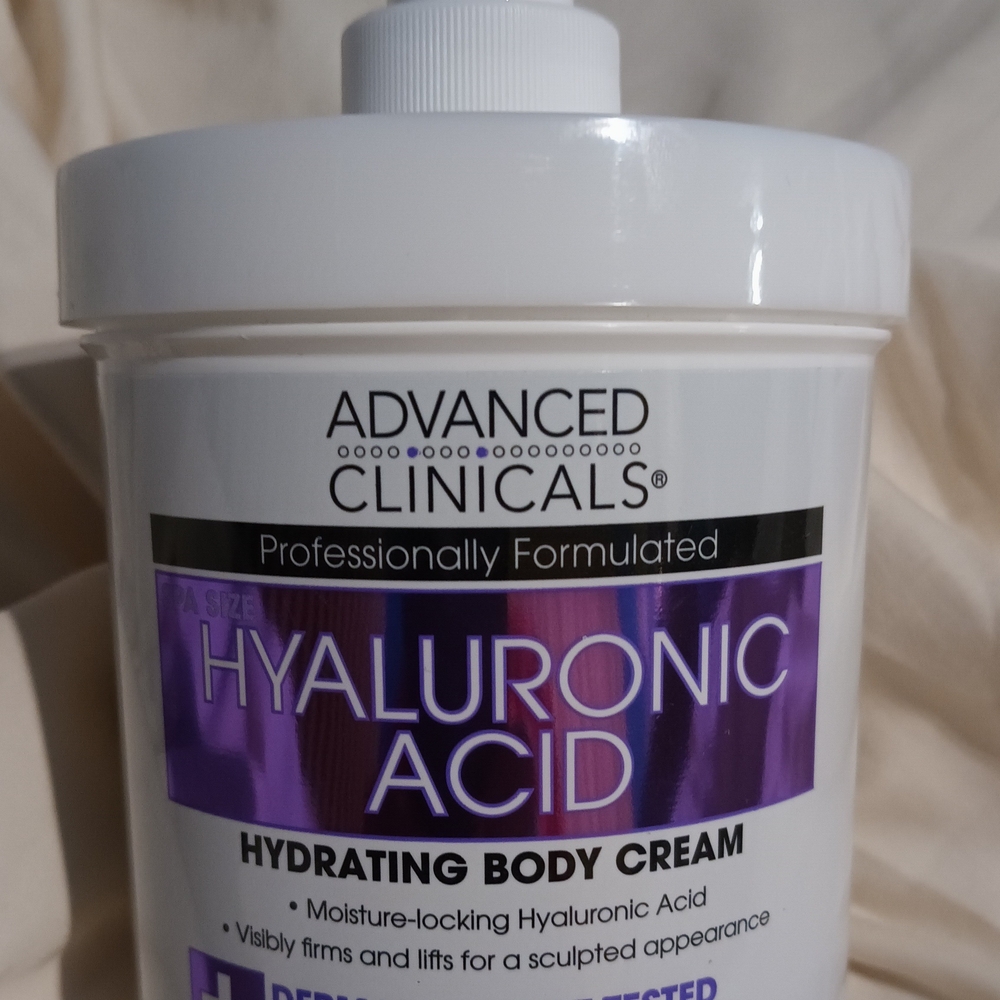 Advanced Clinicals Hyaluronic Acid Hydrating Body Cream 16 OZ New Unused